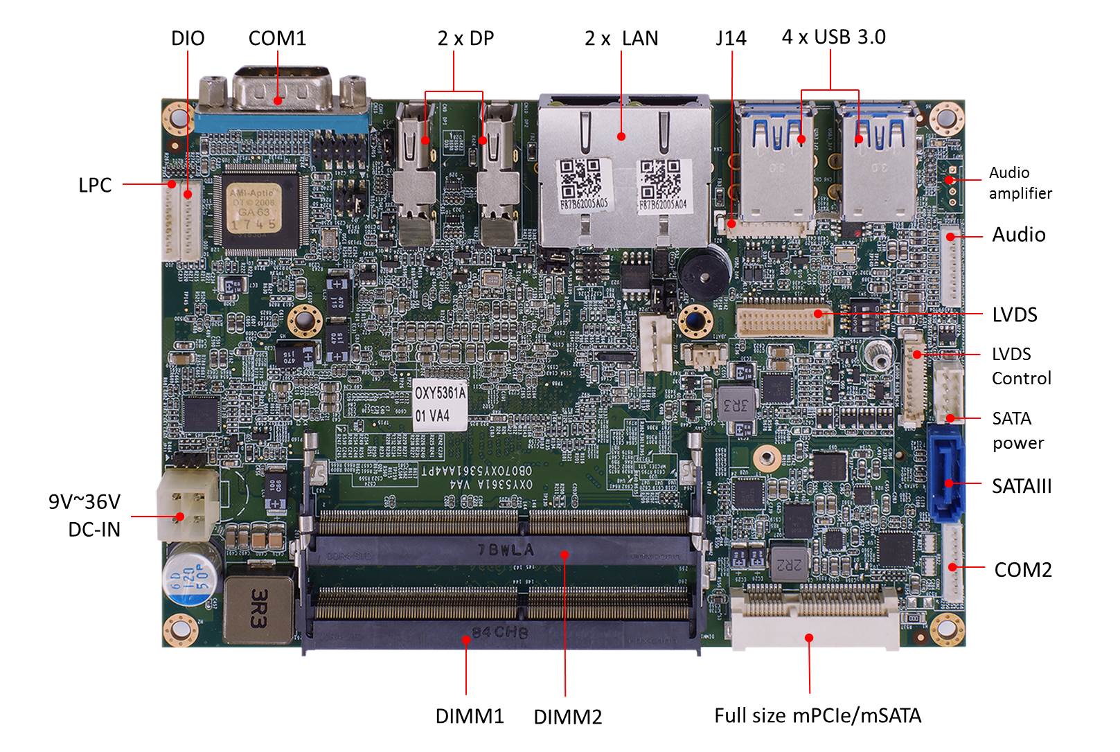 OXY5361A_board placement for technical profile_top side